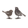 Metal Cut-Out Bird Figurine Set of 4– Rustic Brown Decorative Birds by Melrose - 2 of 4