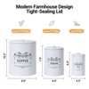 Kitchen Canisters Set of 3,Vintage Coffee Tea Sugar Container Sets with Airtight Lids,Rustic Farmhouse Food Storage Containers for Kitchen Countertop - 3 of 4