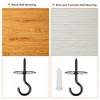 Unique Bargains Iron Wall-Mounted Ceiling Hooks for Hanging Chandeliers Plant - 4 of 4