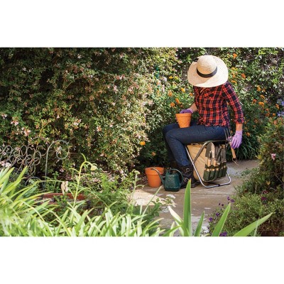 Mickey Mouse Olive Green Folding Gardening Seat with Tools