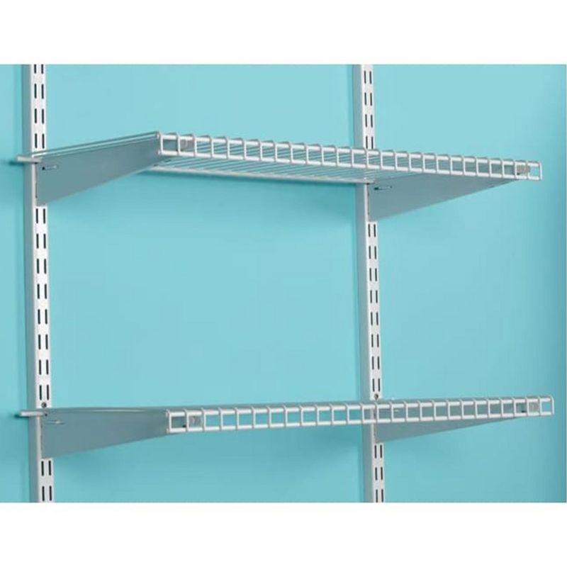 Rubbermaid FG3H9100WHT Configurations Sturdy Lightweight Accessories 26-Inch Shelving Kit, White, 4 of 8