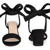 Perphy Women's Ankle Tie Pleated Lace Up Chunky Heels Sandals - 2 of 4