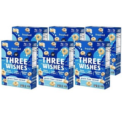 Three Wishes Frosted Grain Free Cereal - Case of 6/8.6 oz