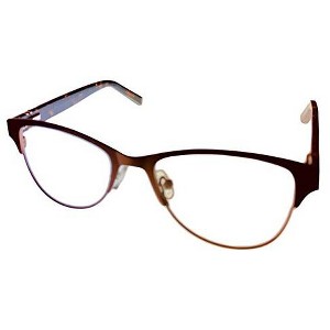 Jones New York J143 47mm Unisex Acetate Rectangular Designer Eyeglasses OR Blue Light Filter OR Reading Glasses in Brown - 1 of 4