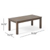 FIONECA 4-Seater Outdoor Acacia Wood Chat Set ¨C Loveseat, 2 Club Chairs & Coffee Table, Gray Finish + Dark Grey Cushions - 4 of 4