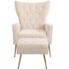 Lyngins Velvet Accent Chairs with Ottoman,Upholstered Arm Chairs for Living Room,Bedroom - 4 of 4