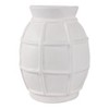 Decorative Contemporary Paper Mache Textured Vase - Modern Style for Home Office Bedroom Living Room Casual Decor - 14" White - 2 of 4