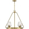 Savoy House Carlton 4 - Light Chandelier in  Warm Brass - 3 of 4