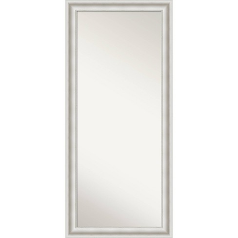 Parlor Framed Full Length Floor Leaner Mirror White - Amanti Art - image 1 of 4