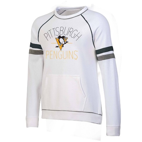 Nhl Pittsburgh Penguins Women s White Long Sleeve Fleece Crew