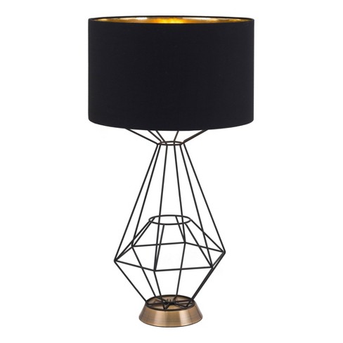 скула ръб формат Industrial Table Lamp, Healy Black Industrial Table Lamp