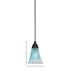 Toltec Lighting Any 1 - Light Pendant in  Matte Black with 5.5" Fluted Teal Crystal  Shade - 2 of 2