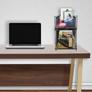 Sorbus Mesh Storage Organizer with Pull Out Drawers - 1 of 4