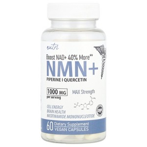 Nutri NMN+, Max Strength, 1,000 mg , 60 Vegan Capsules (500 mg per Capsule) - 1 of 2