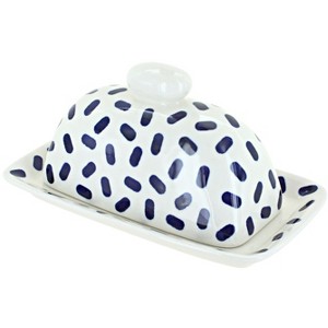 Blue Rose Polish Pottery 1377 Zaklady Butter Dish - 1 of 1