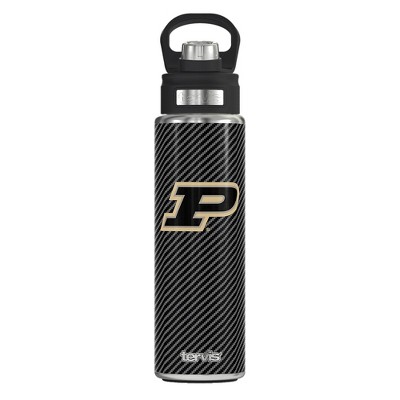 NCAA Purdue Boilermakers Carbon Fiber Wide Mouth Water Bottle - 24oz