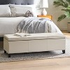 Contemporary Storage Ottoman V2 with Versatile Functionality in Grey/Ivory PU, 51.25 x 17.50 x 16.25 inches - 2 of 4