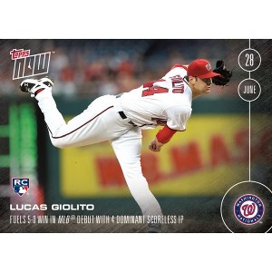 Topps Topps NOW Washington Nationals Lucas Giolito RC MLB 2016 Card 188 Trading Card - 1 of 2