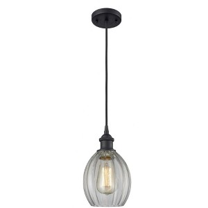Eaton - 1 Light Cord Hung Mini Pendant In Industrial Style-9.5 Inches Tall and 6 Inches Wide - 1 of 1