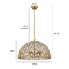 LLHZSY Retro Antique Sphere Crystal Chandelier Adjustable Dining Room Chandelier - Brass - W11 4/5"/17 4/5"/23 3/5" - 3 of 4