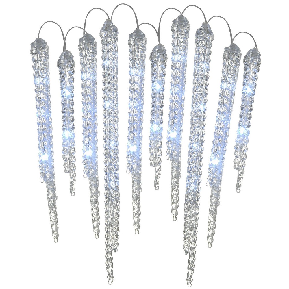 Photos - Floodlight / Street Light National Tree 10ct LED Crystal Icicle Christmas String Lights -  Company 