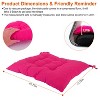 NPolar"4Pcs Soft Chair Cushion Pads 15.75x15.75x2.37in with Tie-On Straps for Home, Office & Travel"BrownGrey&Red - 3 of 4