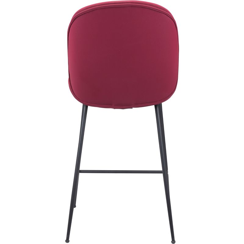 Valence Counter Height Barstool Chair Red - ZM Home, 6 of 16