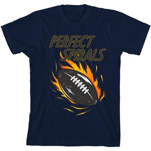 "Perfect Spirals" Flaming Football Youth Short Sleeve Tee - 1 of 2