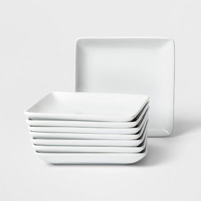 white square dish set