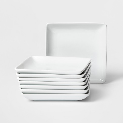 square appetizer plates set of 4