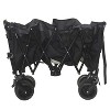 CAVINAS Extended Heavy-Duty Wagon Cart, Foldable Shopping Cart with 7" All-Terrain Wheels, Shopping Wagon for Camping - 3 of 4