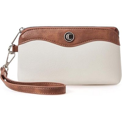 CLUCI Wristlet Wallets for Women Travel Phone Handbag Leather Clutch Purses with Card Slots