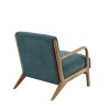 NicBex Accent Chair Upholstery Wood Frame Arm Chair Lounge Chair Reading Chair Comfy Chair, Teal - 3 of 4