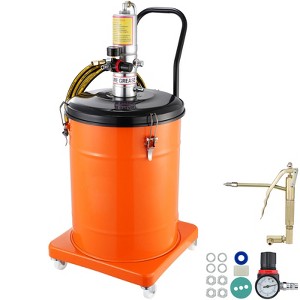VEVOR Grease Pump, 10.5 Gallon 40L Air Operated Grease Pump with 13 ft High Pressure Hose and Grease Applicator, Pneumatic Grease Bucket Pump - 1 of 4