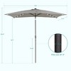 Sonkuki 10x6.5 ft LED Rectangular Patio Market Umbrella w/Tilt Adjustment - 3 of 4