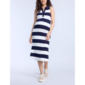 Women's Collared Sleeveless Polo Midi Dress | Motherhood Maternity - 1 of 4