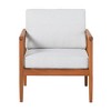 GDFStudio Rae Patio Cushioned Eucalyptus Wood Chair with Spindle-Back - 4 of 4