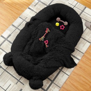 Nasitip 71"x45"x12"  Human Dog Bed for Adults with Blanket, Storage Pockets, Foam Support & Removable Cover - 1 of 4