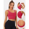 Allegra K Women's Workout Fitness Longline Wireless Padded Yoga Sports Bra  Rose Red Small : Target