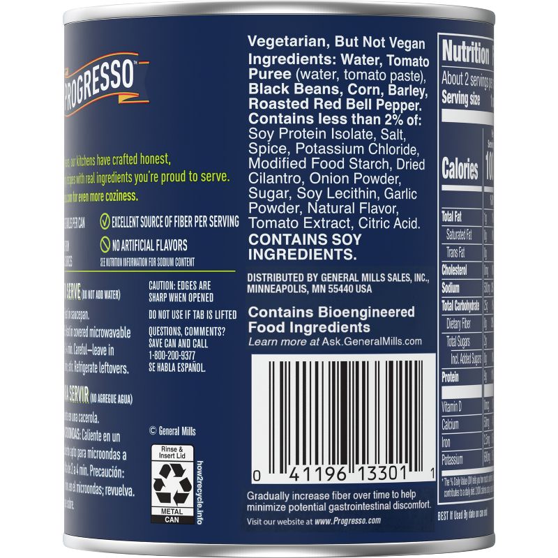 Progresso High Protein Southwest style Black Bean Soup - 18.5oz, 5 of 10