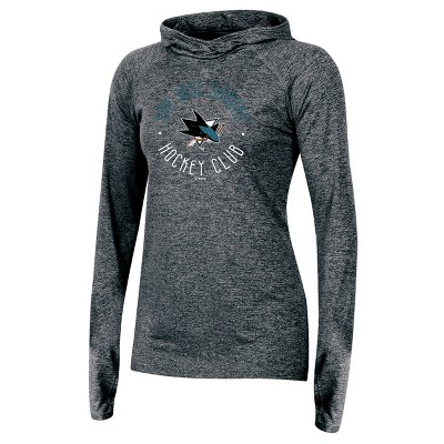 NHL San Jose Sharks Women's For the Win Gray Performance Hoodie - M