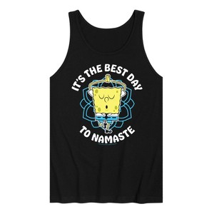 Men's - SpongeBob SquarePants - The Best Day To Namaste Graphic Tank Top - 1 of 4