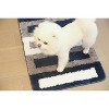 Zarkea™ - Pet Friendly Microfiber Modern Striped Rug, Washable Anti-Slip,Blue - 3 of 4