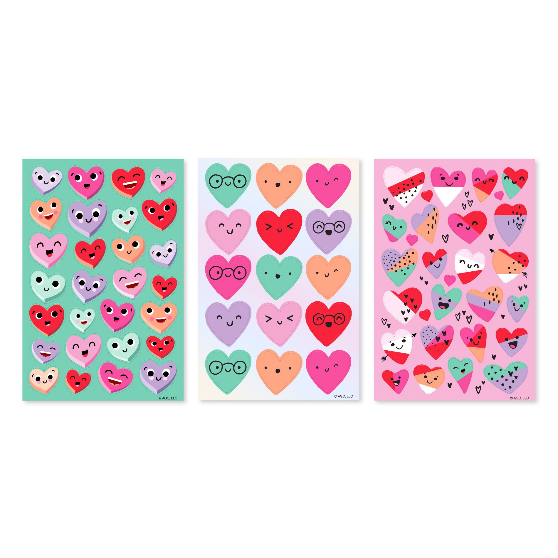 279ct Valentine's Day Stickers, Assorted Animated Hearts