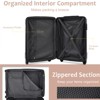 ABS hard luggage compartment with rotating wheels, expandable luggage compartment, and TPE reinforced handle - 3 of 4
