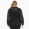 Plus Size Button Down Lace Top - White Mark - 3 of 4