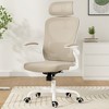 Ridstar Home Ergonomic Office Chair with Headrest, Armrests & Adjustable Backrest-Khaki - 2 of 4
