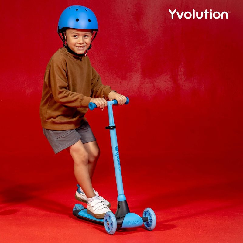 Yvolution Y Glider Kiwi 3 Wheel Kick Scooter with Light-Up Wheels, 6 of 10