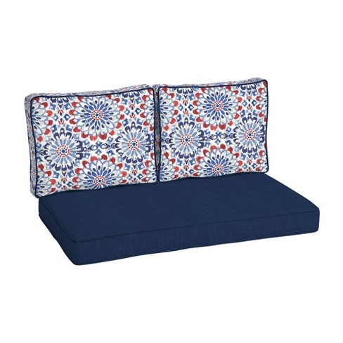 Arden Selections Outdoor Loveseat Cushion Set 46 X 26 Clark Blue Target