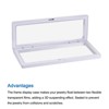 Unique Bargains Floating Frame Display Holder Stand Box Jewelry Box 3 Pcs - 4 of 4